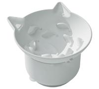 Elevated Cat Bowl, Slow Feeding Cat Bowl, Pet Feeding Dish, Silicone Cat Food Dish, Adjustable Angle with Suction Cup, 5.43x5.12x3.54 Inches Ideal for Small Dogs, Kittens, and Fat-Faced Cats