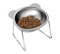 Elevated Cat Bowl, Tilted Pet Feeding Dish, 15° Angled Cat Food Bowl, Ergonomic Design, Non-Slip Base Large Medium Size, for Cats, Kittens, Pets 14.5x12.5x11cm