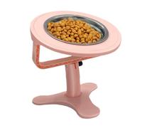 Elevated Cat Bowls - 6.14 Inch Adjustable Cat Feeder | Pet Stainless Steel Bowl - Multi-Functional Feeding Station with Removable Bowl & Anti-Slip Feet Keeps Floors Clean, Healthy Eating Pòsture