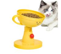 Elevated Cat Bowls | Adjustable 5-Level Non-Skid Pet Feeding Dishes, Small Food And Water Bowls, Portable Feeder For Indoor Outdoor Home, Yard, Car, Camping, Family Friends Mealtime