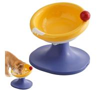 Elevated Cat Bowls, Adjustable Cat Feeder, Sturdy Pet Feeding Station with Deep and Stable Bowl Structure for Apartments or Small Spaces, 7.09x7.09x6.1 Inches