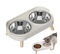 Elevated Cat Bowls - Stainless Steel Kitten Dish | Raised Stainless Steel Dish For Kittens And Cats, Ideal para padres de mascotas en casa, Office, Apartment, Garden, Park, Patio, Vet Clinics, And
