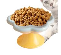 Elevated Cat Food Bowl | Flower Shaped Pet Bowl | Ceramic Cat Water Bowl | Elevated Dog Food Dish | Small Dog Feeding Dish Charming and Functional Design For Anti Vomiting and Protect Pets Spines
