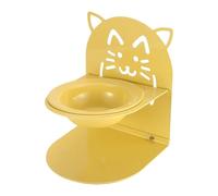 Elevated Cat Food Bowl, Indoor Pet Feeder, Non-Slip Removable Bowl, Raised Stand, Apartment & Home Use, Portable Design, Easy To Clean, Versatile Use, 7.68x6.5x6.3 In, Yellow, 1 Piece