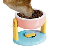 Elevated Cat Food Bowl, Raised Tilted Bowls, Anti-Vomiting Suction Cup, Adjustable Height, Small Dog Feeding, Ideal for Kittens, Puppies, Comfortable Pet Dining, 7.48x6.3x5.71 in