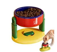 Elevated Cat Food Bowl, Raised Tilted Feeding Dish, Anti-Vomiting Design for Better Digestion, Adjustable Height with Suction Cup Base, Spill-Resistant, Ideal for Kittens, Puppies