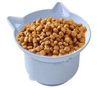 Elevated Cat Food Bowl, Tilted Adjustable Dishes, 5.43x5.12in Suction Cup Design, Ergonomic Feeding Angle, Elevated Pet Dishes for Comfortable Eating, Water Drinking