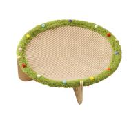 Elevated Cat Scratcher, Wooden Sisal Board With Large Hammock Lounger | Spacious Resting Area Sisal Scratching Zone Wooden Frame Encourages Claw Activity Relaxation Play With Cats Indoor Home