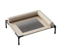 Elevated Dog Bed - 66 x 45 x 17 cm Washable Mesh Pets Cot | Breathable Travel Puppy Mat | Interactive Dog Bed For Indoor Outdoor Patio Porch Deck Backyard Camping Summer Road Trip RV Car Truck Home