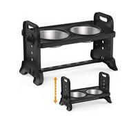 Elevated dog bowls can be adjusted to 4 height stainless steel dog dish bowls.
