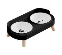 Elevated Dog Bowls, Ceramic Non Slip Water Feeder, Pet Food Station for Puppies and Kittens, Small Medium Indoor Outdoor Feeding, Home Office Yard Patio Vital, Sturdy Pet Bowl Set