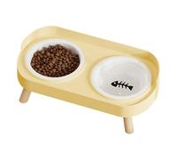 Elevated Dog Bowls - Ceramic Pet Feeding Station | No Slip Ceramic Water And Food Bowls For Dogs And Cats, Ideal Feeding Station For Puppies, Kittens, Small To Medium Pets, Indoor Outdoor Use, Home,
