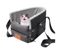 Elevated Dog Car Seat - Puppy Booster with Seat Belt Attachment | Soft Breathable Washable Travel Bag For Small Pets, Cats, Small Dogs, Car Rides, Road Trips and Daily Commuting
