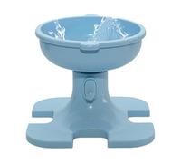 Elevated Food Bowl, Adjustable Height Tilted Pet Feeder, 3.23x7.17x5.71 Inches, Lifted Cat Dish Base, Neck Joint Pressure Relief Design for Indoor Cats and Small Dogs, Blue