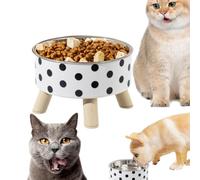 Elevated Pet Bowl Detachable Stainless Feeding Dish Water Food Tray