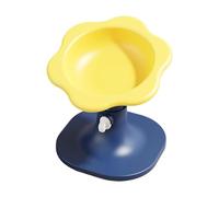 Elevated Pet Bowl with Stand - Flower Design Adjustable Height | Neck Support Feeder For Cats and Dogs | Ergonomic Raised Feeding Station To Reduce Neck Strain