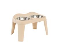 Elevated Pet Feeder with Bowls | Double Bowl Pet Food and Water Station | Pet Double Bowl Feeder | Cat Food and Water Bowl Stand | Stainless Steel Double Pet Feeder | Adjustable Height Pet Feeder