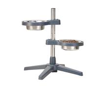 Elevated Pet Food Bowls - Adjustable Height Stand, Non-Slip Puppy Feeder