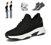 ElevateShoes Damen, Elevate Shoes Limitless for Women, 4/6/8/10cmHeight Increasing Invisible Elevate Shoes (Black 4cm, Adulto, Mujer, 37, Números, Sistema Tallas Calzado EU, Mediano)