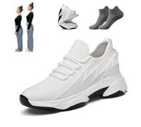 ElevateShoes Damen, Elevate Shoes Limitless for Women, 4/6/8/10cmHeight Increasing Invisible Elevate Shoes (White 4cm, Adulto, Mujer, 41, Números, Sistema Tallas Calzado EU, Mediano)
