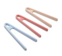 ElevateTech 3 pinzas pequeñas de silicona para servir alimentos de 5.5 pulgadas, 3 colores, pinzas de cocina de silicona antideslizantes, accesorios para tostadora, sartén, filetes, barbacoa, frutas