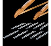 ElevateTech Empuñaduras antideslizantes para perchas de madera, 228 piezas de agarre de goma transparente con aletas de 2.76 x 0.28 pulgadas, tiras adhesivas para colgar ropa