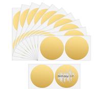 ElevateTech Etiquetas adhesivas para rascar, 50 unidades de tarjetas redondas autoadhesivas para rascar, 5 cm, calcomanías doradas para crear tarjetas de rifa de recompensas