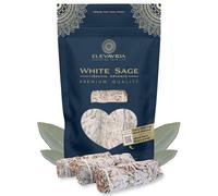 ELEVAVIDA Salvia Blanca para sahumar de California, Seca (Salvia Apiana), 3 manojos - White Sage Smudge Sticks, Incienso Natural para Limpieza energética
