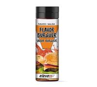 Eleven Fit Salsa Sin Azúcar 330 ml | 12 Sabores Deliciosos | Bajo en Calorías | Ideal para Dietas Saludables y Comidas Ligeras | Textura Espesa y Natural | Sabor Burguer