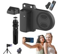 Elevopro Vlogger Pro, Magnetic Camera Handle Bluetooth Bracket, Phone Camera Grip, 2-in-1 Bluetooth Camera Handle, Snap Grip Works On All Smartphones (Magnetic Suction,B)
