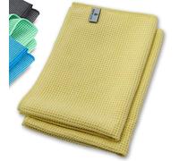ELEXACLEAN Bayeta Microfibra Secado Coche (2 Unidades, 60x40 cm, Amarillo) - bayetas Absorbente Cocina