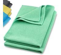 ELEXACLEAN Bayeta Microfibra Secado Coche (2 Unidades, 60x40 cm, Verde) - bayetas Absorbente Cocina