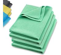 ELEXACLEAN Bayeta Microfibra Secado Coche (4 Unidades, 60x40 cm, Verde) - bayetas Absorbente Cocina