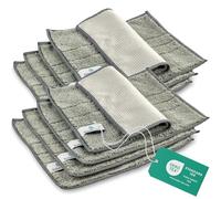 ELEXACLEAN Bayetas de Microfibra Lavables - Set de 8, 24x20 cm | Paños de fregar reutilizables, doble cara, sin pelusas, gris antracita, 80 % poliéster, 20 % poliamida
