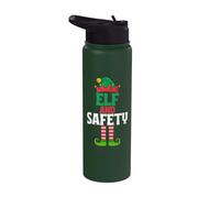 Elf and Safety - Divertido grupo familiar de Navidad a juego Stainless Steel Insulated Water Bottle