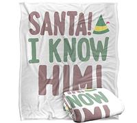 ELF Blanket, 152 x 127 cm Buddy Santa! I Know Him' Silky Touch Super Soft Throw Blanket