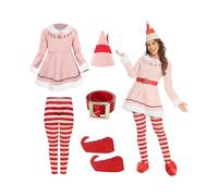 Elf Costume for Women, Women Elf Movie Deluxe Jovi the Elf Dress Adult, Christmas Elf Costume