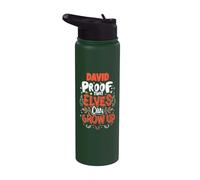 Elf David Funny ChristmasDavid Nombre personalizado Stainless Steel Insulated Water Bottle