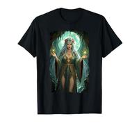Elf Girl Bosque Luna Encantado Reino Mágico Sabio Camiseta