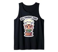 Elf le enseñó a un Chef una Divertida Cena navideña para cocinar, Cocinero Camiseta sin Mangas