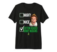 Elf Not Naughty Not Nice Camiseta Premium
