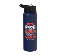 Elf Ruth diciendo divertido nombre de Navidad Ruth personalizado Stainless Steel Insulated Water Bottle