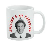 Elf Smiling's My Favorite Taza de café de cerámica, tazas de regalo novedosas para café, té y bebidas calientes, 11 onzas, color blanco