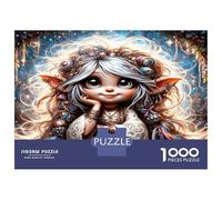 Elfa Niña Cabello 1000 Piezas Atmósfera fantástica y caprichosa Puzzle Premium, Cartón Top - para Mayores Entusiastas, Entrena La Concentración, Regalo De Inauguración Y Ocio En Casa 38x26cm/1000pcs