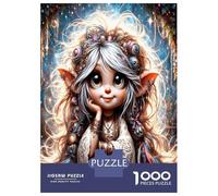 Elfa Niña Cabello 1000 Piezas Puzzle para Adultos Atmósfera fantástica y caprichosa Puzzle Cartón Grueso - Ultra Difícil, Relajación Y Creatividad, Regalo Ideal para Amigos Adultos 70x50cm/1000pcs
