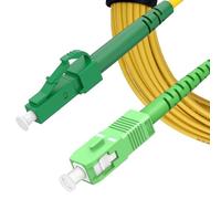 Elfcam® - 0,5m Cable de Fibra óptica SC/APC a LC/APC Simplex Monomodo OS2 9/125μm LSZH, Amarillo (0,5M)