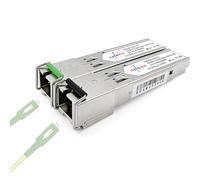 Elfcam - 1 Pair 10Gbps SFP+ BIDI Módulo de Transceptor 1270nm/1330nm, Compatible con 10Gb/2,5Gb/1,25Gb, Con Conector de Fibra óptica Simplex Monomodo SC, Compatible con Cisco, DDM 20km