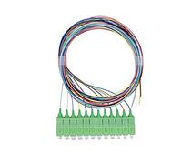 Elfcam® -12 Unidades Pigtail de Color Fibra Óptica SC/APC Monomodo 9/125um OS2, 0,9mm 1 Metro