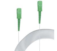 Elfcam® - 15m SC/APC a SC/APC Invisible Fibra óptica Cable Monomodo 125µm OS2 Compatible con Orange Movistar Vodafone Jazztel, Cubierta de Nylon Transparente, Invisible y Fácil de Instalar, 15 Meters