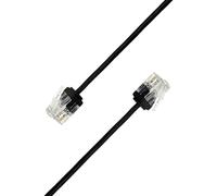 Elfcam® - 1m Slim Cat 6 Ethernet Cable, Cat6 32AWG WAN LAN Network Cable, Ultra Slim Negro (1 Metro)